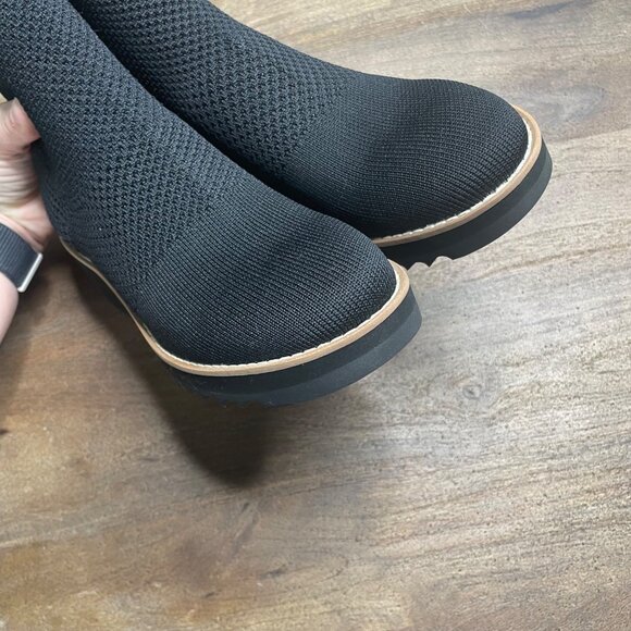 Eileen Fisher Black London Recycled Stretch Knit Bootie Womens Size 6 NEW NWT - Picture 6 of 9